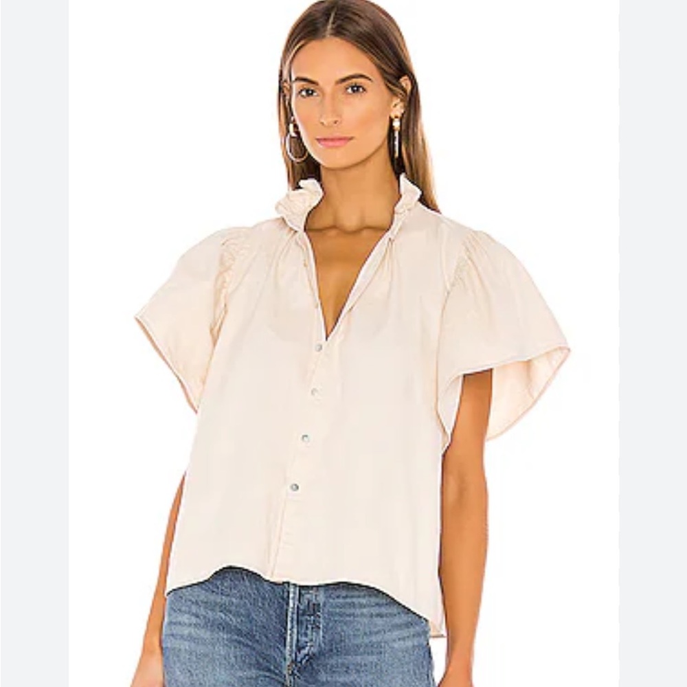 ACACIA Mimi Top in white color , 100% linen size P